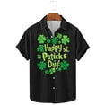 thumbnail image 1 of ZRGHAOYLQ Hawaiian Shirts for Men Casual Short Sleeve Fashion Shamrock Pattern Happy St. Patricks Day Tops Casual Button Down Beach Tees Shirt, 1 of 5