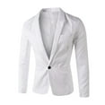 thumbnail image 1 of ZRGHAOYLQ Men Shawl Collar Blazers Lightweight Solid One Button Dress Shirts Dressy Long Sleeve Regular Fit Suit Tops Big and Tall Men's Button Blazer Jacket with Pockets, 1 of 4