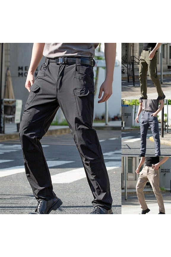 Men's BDU Casual Military Pants Big and Tall Outdoor Tactical Pants Athletic Combat Ripstop Cargo Work Pants Lightweight Straight Leg Trousers with Pockets