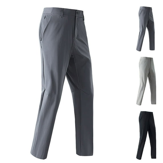 ZRGHAOYLQ Men's Dress Pants Business Casual Golf Pants Athletic Slacks Classic Fit Chino Pants Casual Flat Front Trousers Straight Leg Open Buttom Pants with Pockets
