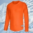 thumbnail image 1 of ZRGHAOYLQ Men's Long Sleeve Athletic Shirts UV Sun Protection Cooling Shirt Solid Color Crewneck Slim Tops, 1 of 4