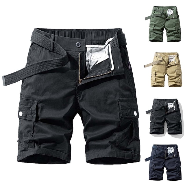 Men's Summer Tactical Cargo Shorts – Quick Dry, Waterproof, Hiking & Fishing – Khaki, Black, Green, Brown, Gray