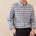 thumbnail image 1 of ZRGHAOYLQ Mens Big and Tall Plaid Flannel Jacket Plus Size Button Down Long Sleeve Shirts Tops Lapel Collar Shacket Jackets with Pocket Black L, 1 of 5
