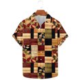 thumbnail image 1 of ZRGHAOYLQ Mens Casual Hawaiian Shirts Short Sleeve Button Down Tshirts Big and Tall Plus Size Beach Vacation Shirts Regular Fit Lapel Shirt Top, 1 of 4