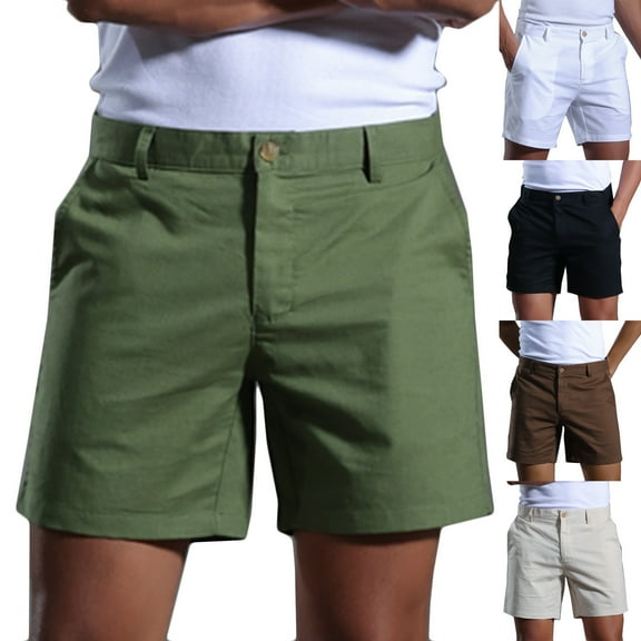 ZRGHAOYLQ Mens Cottoin Linen Workout Shorts Button Waist High Stretch Comfort Training Shorts Summer Lightweight Plus Size Running Shorts