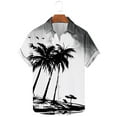 thumbnail image 1 of ZRGHAOYLQ Mens Hawaiian Shirt Casual Button Down Palm Trees Print Shirts Tropical Summer Holiday Beach Party Shirt Regular Fit Short Sleeve Lapel Tops Deal of the Day Prime Today, 1 of 5