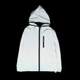 thumbnail image 1 of ZRGHAOYLQ Mens Reflective Jacket for Night High Visibility Sports Coats Outdoor Camping Hiking Windbreaker Long Sleeve Hiphop Hoodies with Pocket Gray XL, 1 of 8