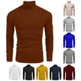 thumbnail image 1 of ZRGHAOYLQ Muscle Sweaters for Men Slim Fit Stretchy Tops Soft Cable Knit Turtleneck Sweater Thick Thermal Long Sleeve Pullover Breathable Casual Jumpers, 1 of 8