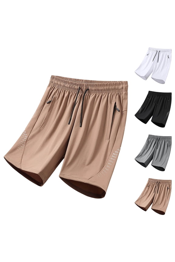 Plus Size Mens Big and Tall Athletic Shorts Quick Dry Workout Running Shorts Breathable Fitness Gym Trainning Shorts Elastic Drawstring Waist Shorts with Pockets