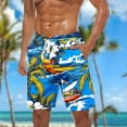 thumbnail image 1 of ZRGHAOYLQ Summer Beach Shorts Men Plus Size Swim Trunks Quickly Dry Elastic Waist Fashionable Drawstring Board Shorts Hawaiian 3d Print Swimwear Sales Today Clearance, 1 of 5