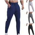 thumbnail image 1 of ZRGHAOYLQ Training Joggers for Men Athletic Running Basketball Sweatpants High Stretch Quick Dry Workout Pants Drawstring Waistband Jogging Pants Casual Straight Leg Open Buttom Trousers with Pockets, 1 of 7