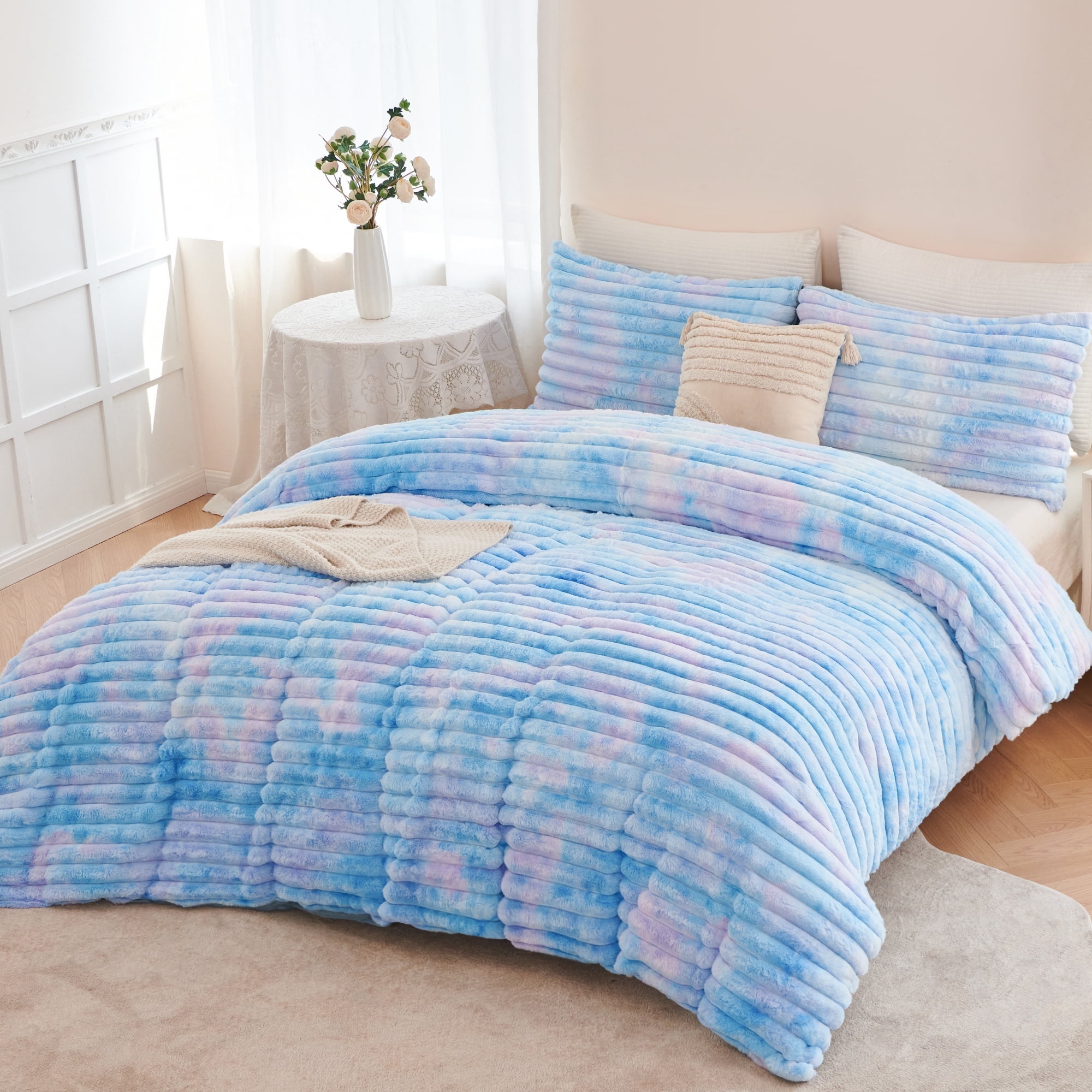 Blue And Pink Comforter Setnull