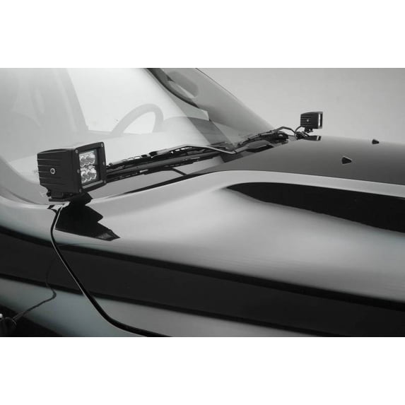 ZROADZ 2009-2018 Fits Dodge Ram 1500 2500 3500 2019-2024 Ram 1500 Classic Hood Hinge LED Bracket to mount (2) 3 Inch LED Pod Lights Z364521