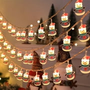 ZROBM 20 LED Outdoor Christmas Lights near Me, 10ft Christmas String Lights Indoor, Multicolor String Lights Christmas Tree Decor for Party & Home