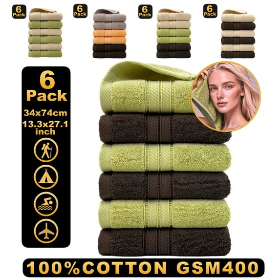 ZROBM 6PCS Hand Towel, Hand Towel Set, Towel Clearance, Hand Towels for Bathroom, Spring Hand Towel, Towel For Bath, Hand, Face, Gym, Spa, cotton, 35*75cm, D