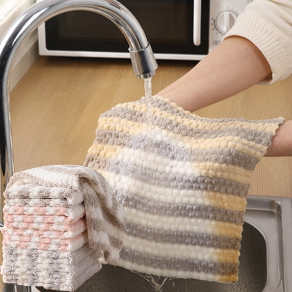 ZROBM 8PCS Dish rags, Dishrag for Washing Dishes, Dish Rags and Dishcloths, Dish Rags for Washing Dishes, Rags and Towels, Rags for Cleaning, polyester