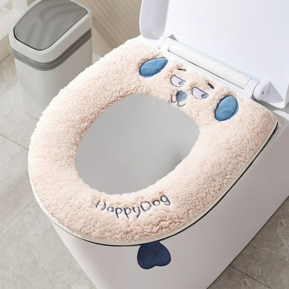 ZROBM Toilet Seat Covers, Toilet Seat Pad, Seat Cover Toilet, Toilet Seat Mats, Toilet Seat Cushion, Washable, Round, Waterproof, Thick