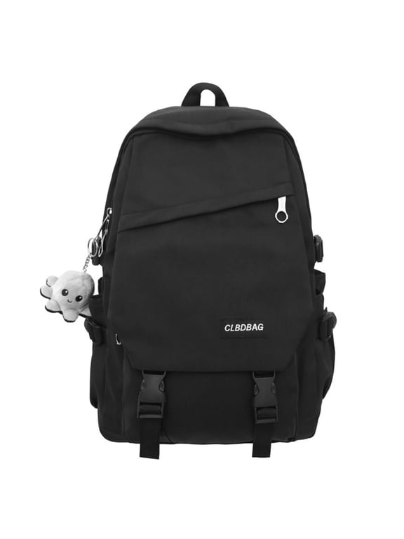17.7-Inch Nylon Solid Color Backpack for Back to School, High School and College Students