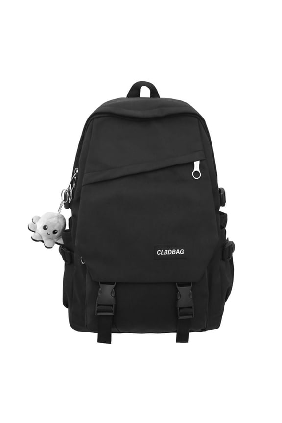 17.7-Inch Nylon Solid Color Backpack for Back to School, High School and College Students