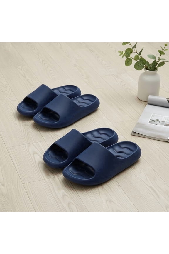 2-Pack Comfortable EVA Slippers for Couples, Non-Slip Soft Lightweight Indoor Home Shoes, Minimalist Design for Men & Women, All Day Wear