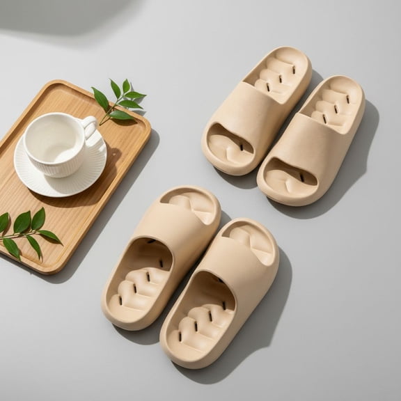 ZROVA 2-Pack Comfortable EVA Slippers for Couples, Non-Slip Soft Lightweight Indoor Home Shoes, Minimalist Design for Men & Women, All Day Wear