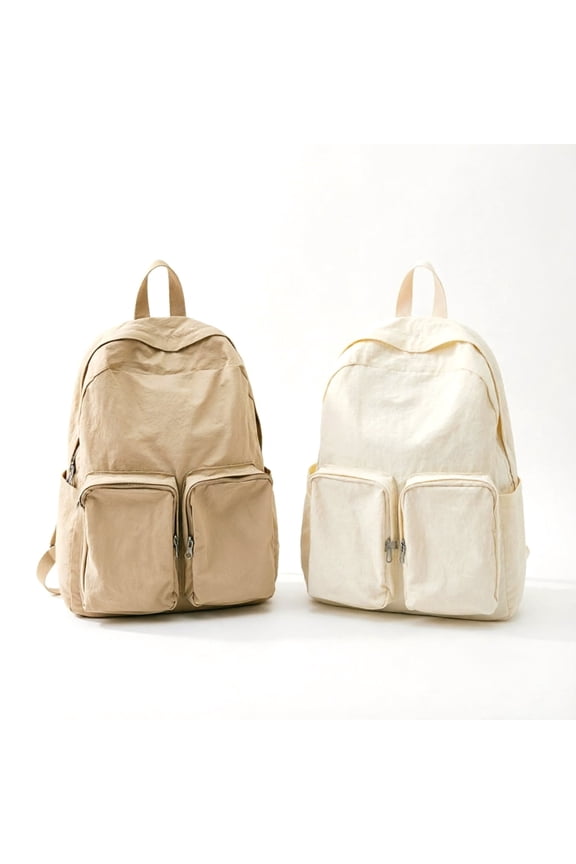 2-Pack Lightweight Unisex Backpack Set - Simple Solid Color Casual Daypack for Travel, School & Work - Versatile Commuter Bags for Men and Women