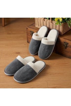 2 Pairs Washable Slippers, Non-Slip Jacquard Fleece, Closed Toe Design, Ideal for Hotel, Bathroom, Bedroom, Travel & SPA