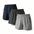 thumbnail image 1 of ZROVA 3-Pack Men's Athletic Shorts 100% Polyester Lightweight Breathable Moisture Wicking with Pockets, 1 of 6