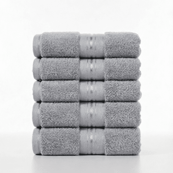 ZROVA 5-Pack Extra Thick 100% Cotton Towels - Ultra Soft & Absorbent Bath Towel Set - Solid Color Minimalist Design for Bathroom, Hotel & Spa - Large Size 31.5 x 15.7 Inches