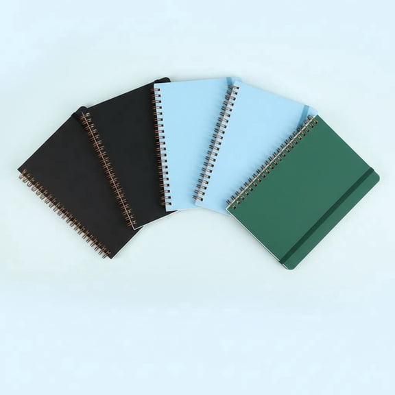 ZROVA 5 Pack Spiral Notebooks 5x7 Inch, 120 Pages Cute Small Notebooks Set with Strap, Assorted Morandi Colors (Pink, Orange, Green, Sky Blue, Black), Portable Coil Journal for School Office Note Tak
