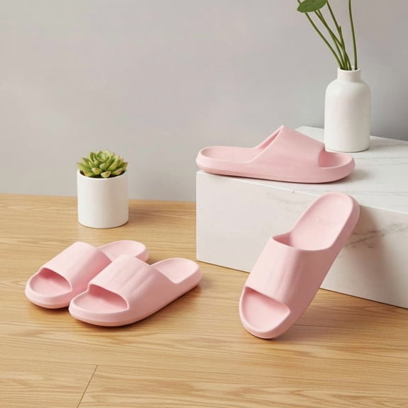 ZROVA Breathable EVA House Slippers 2-Pack - Lightweight Soft Thin Sole Unisex Indoor Slippers for Couples, Bathroom