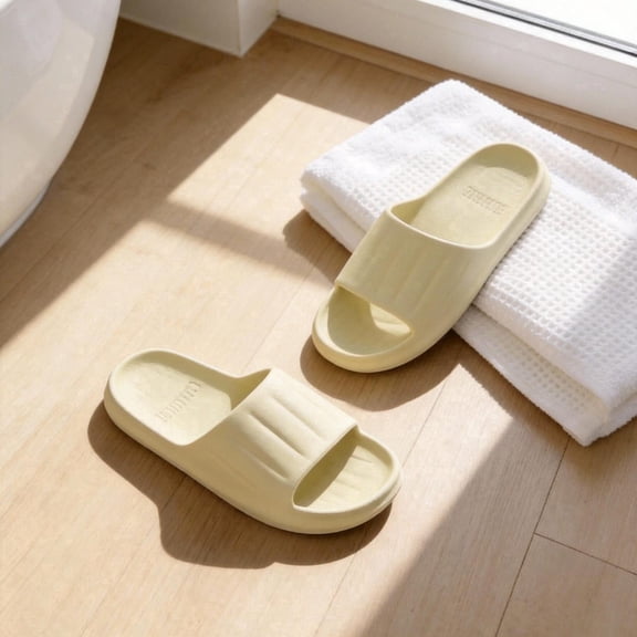 ZROVA Breathable EVA House Slippers 2-Pack - Lightweight Soft Thin Sole Unisex Indoor Slippers for Couples, Bathroom