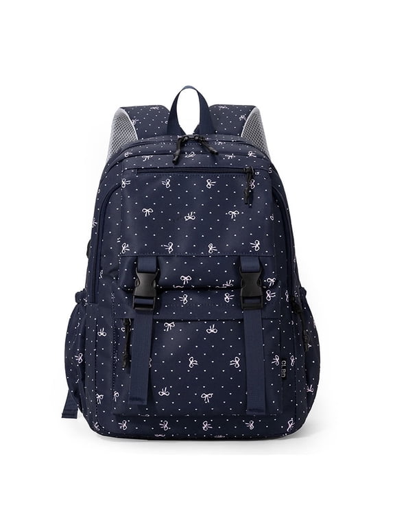 Lightweight Cartoon Print Backpack, Large Capacity Casual Daypack for School, College & Work Commute, Ins Style Travel Bag