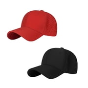 ZROVA Classic Baseball Caps for Men Women, 2 Pack Breathable Golf Dad Hats, Adjustable Solid Color Soft Sports Caps, Casual Summer Headwear Set