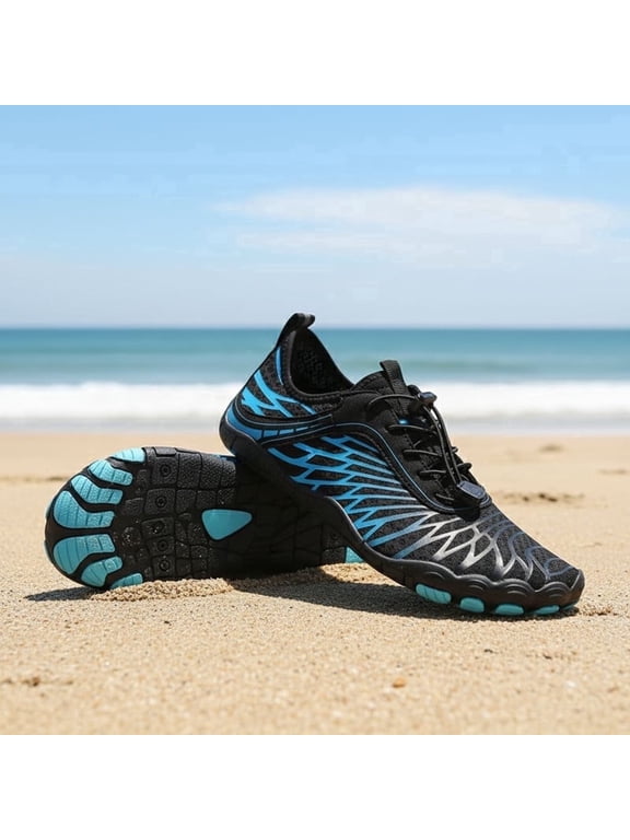 Couple Five Toe Water Shoes, Quick Dry Barefoot Aqua Shoes for Beach, Swimming, Hiking & Outdoor Sports