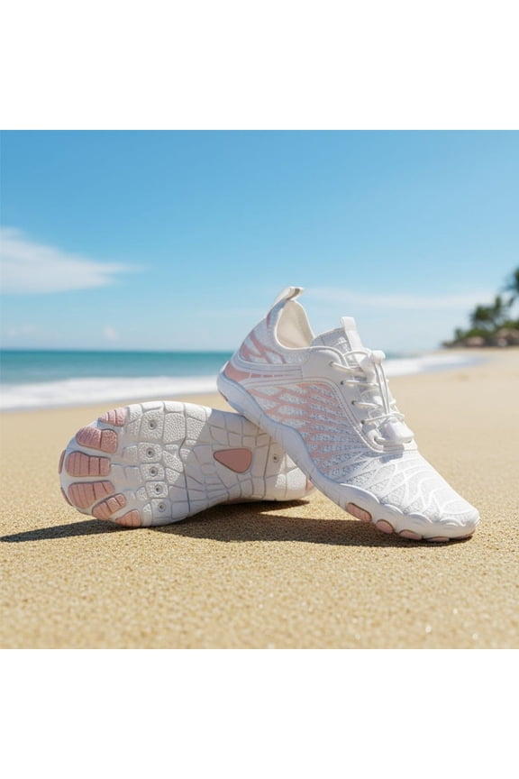 Couple Five Toe Water Shoes, Quick Dry Barefoot Aqua Shoes for Beach, Swimming, Hiking & Outdoor Sports
