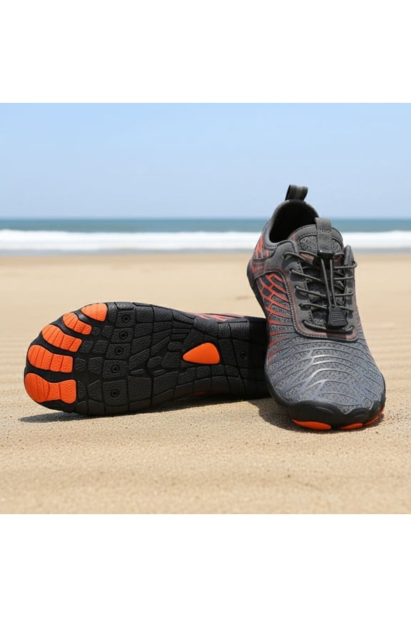Couple Five Toe Water Shoes, Quick Dry Barefoot Aqua Shoes for Beach, Swimming, Hiking & Outdoor Sports