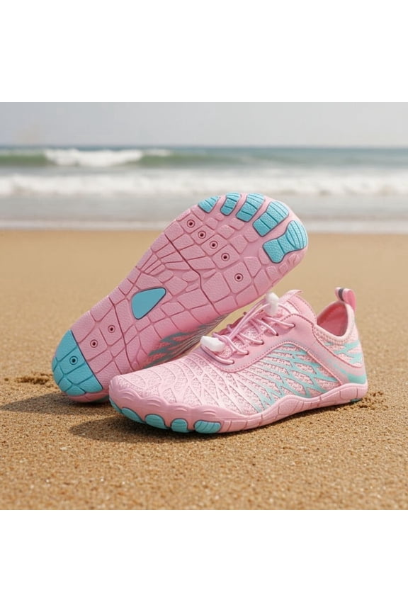 Couple Five Toe Water Shoes, Quick Dry Barefoot Aqua Shoes for Beach, Swimming, Hiking & Outdoor Sports