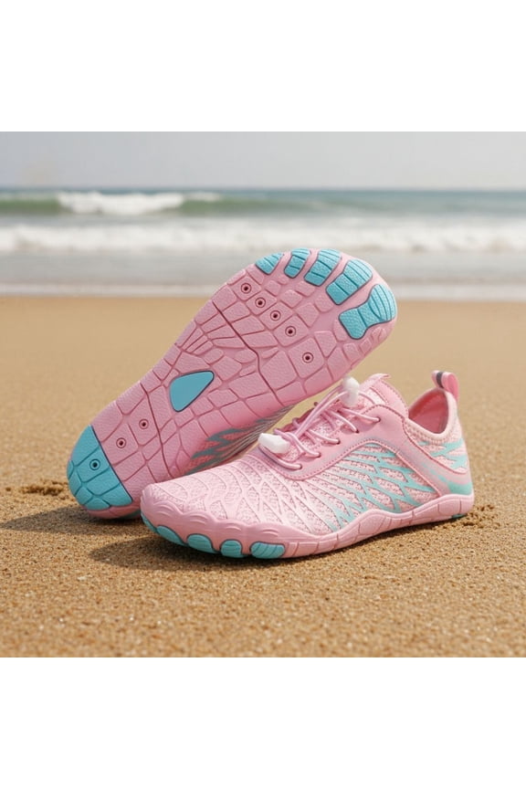 Couple Five Toe Water Shoes, Quick Dry Barefoot Aqua Shoes for Beach, Swimming, Hiking & Outdoor Sports