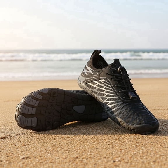 ZROVA Couple Five Toe Water Shoes, Quick Dry Barefoot Aqua Shoes for Beach, Swimming, Hiking & Outdoor Sports