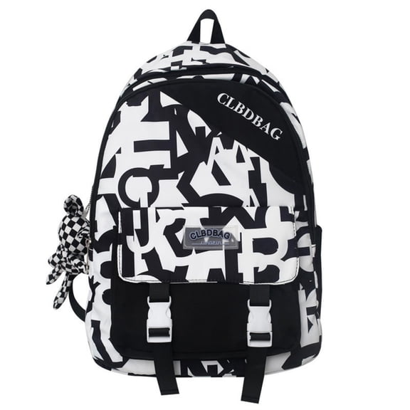 ZROVA Cute Graffiti Oxford Fabric Backpack for Women Student, Japanese School Style