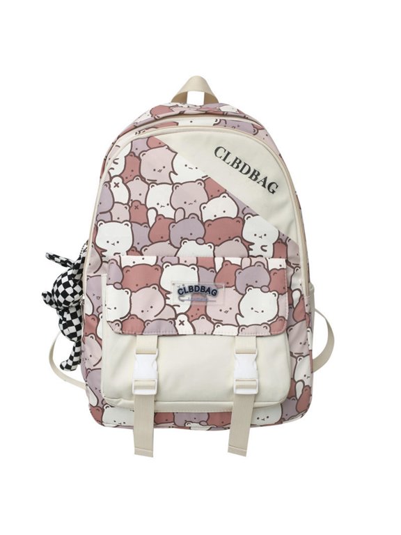 Cute Graffiti Oxford Fabric Backpack for Women Student, Japanese School Style