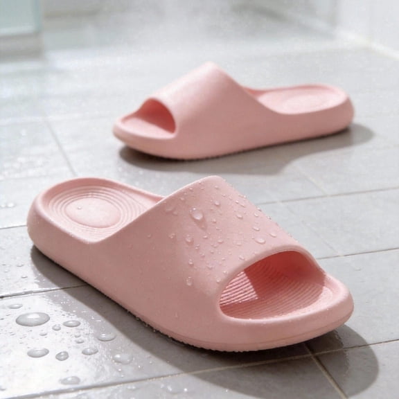 ZROVA EVA Couple Home Slippers 2-Pack - Soft Non-Slip Solid Color Minimalist Indoor Slippers for Men, Women, Family