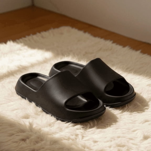 ZROVA EVA Couple Slippers 1or 2-Pack, Comfortable Non-Slip Indoor Home Slides, Solid Color Minimalist Casual Shoes for Men & Women, Lightweight House Sandals