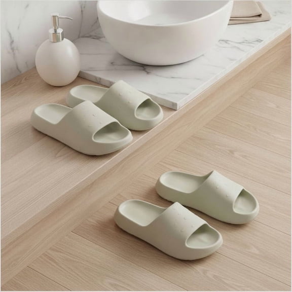 ZROVA EVA Couple Slippers 2-Pack, Comfortable Non-Slip Indoor Home Slides, Solid Color Minimalist Casual Shoes for Men & Women, Lightweight House Sandals