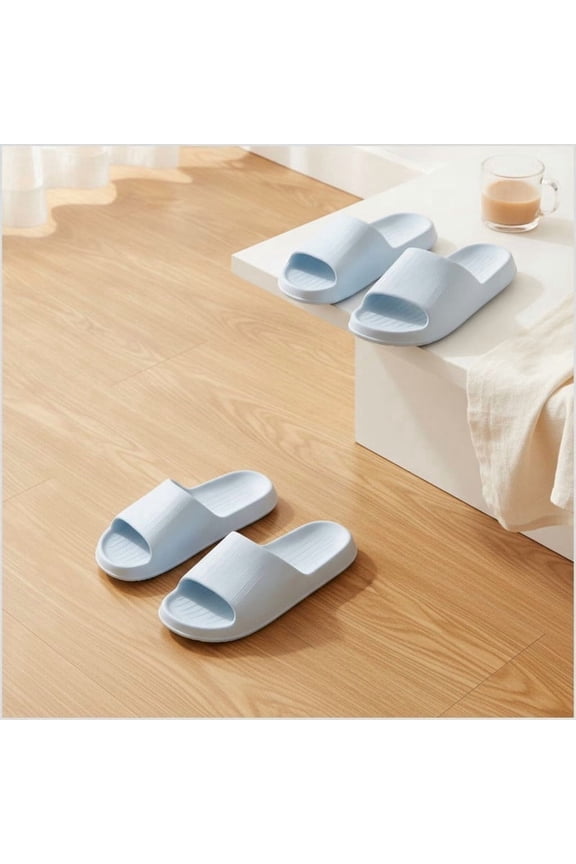 EVA Couples Indoor Slippers 1 or 2-Pack - Solid Color One-Strap Non-Slip Breathable Comfort Slippers for Men & Women