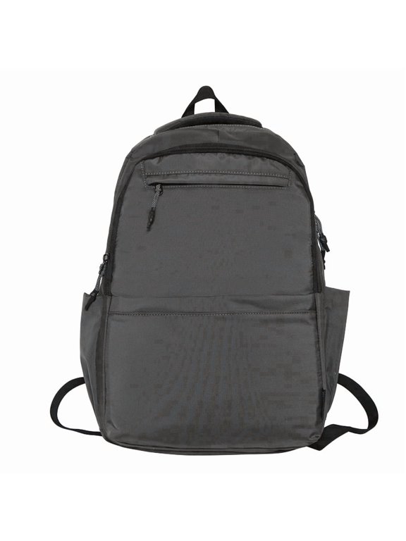 Minimalist Large Capacity Backpack for Daily Use - Lightweight Unisex School Bag with 14-Inch Laptop Pocket, Solid Color Casual Backpack for College Students (Black/Grey/Navy)