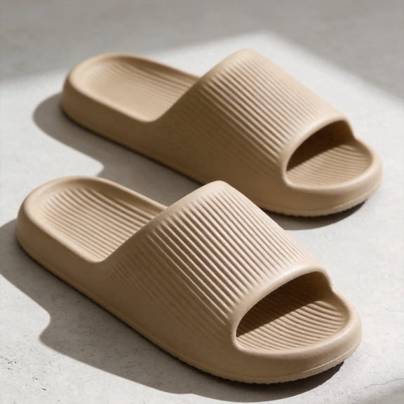 ZROVA Soft EVA Slide Slippers 2-Pack for Couples, Non-Slip Lightweight Open Toe Sandals for Indoor, Bathroom, Shower, Beach & Outdoor Use, Quick-Dry Comfort House Shoes
