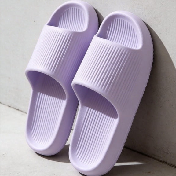 ZROVA Soft EVA Slide Slippers 2-Pack for Couples, Non-Slip Lightweight Open Toe Sandals for Indoor, Bathroom, Shower, Beach & Outdoor Use, Quick-Dry Comfort House Shoes