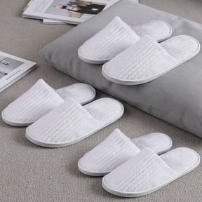 ZROVA Unisex EVA Thin Sole Slippers, Anti-Slip Coral Fleece, Machine Washable, 3 Pairs for Home, Hotel, Guest Use